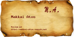 Makkai Atos névjegykártya